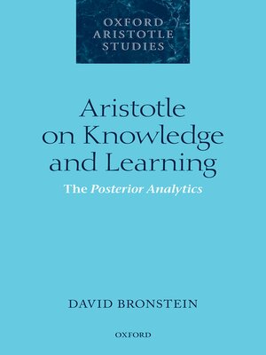 cover image of Aristotle on Knowledge and Learning